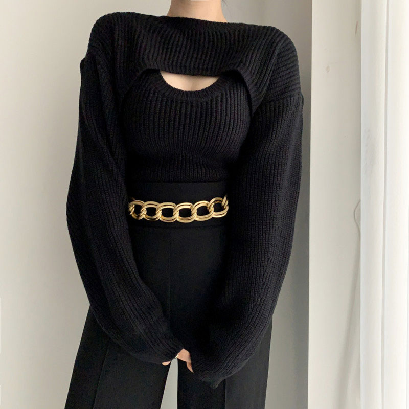 Solid Color Long Sleeve Sweaters & Cardigans