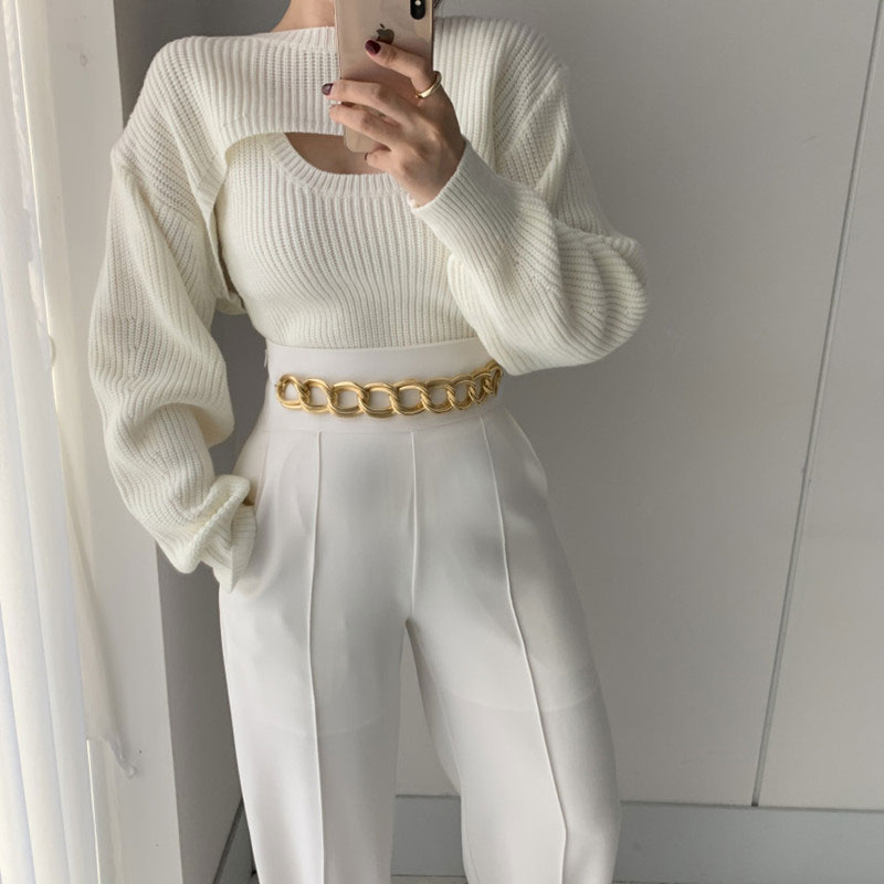 Solid Color Long Sleeve Sweaters & Cardigans