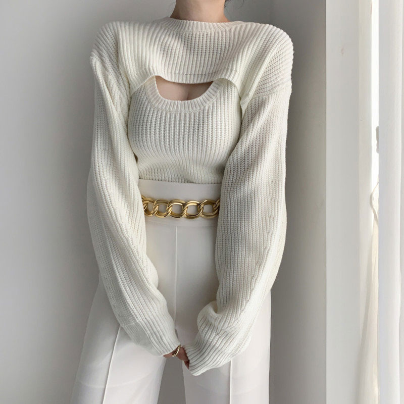 Solid Color Long Sleeve Sweaters & Cardigans