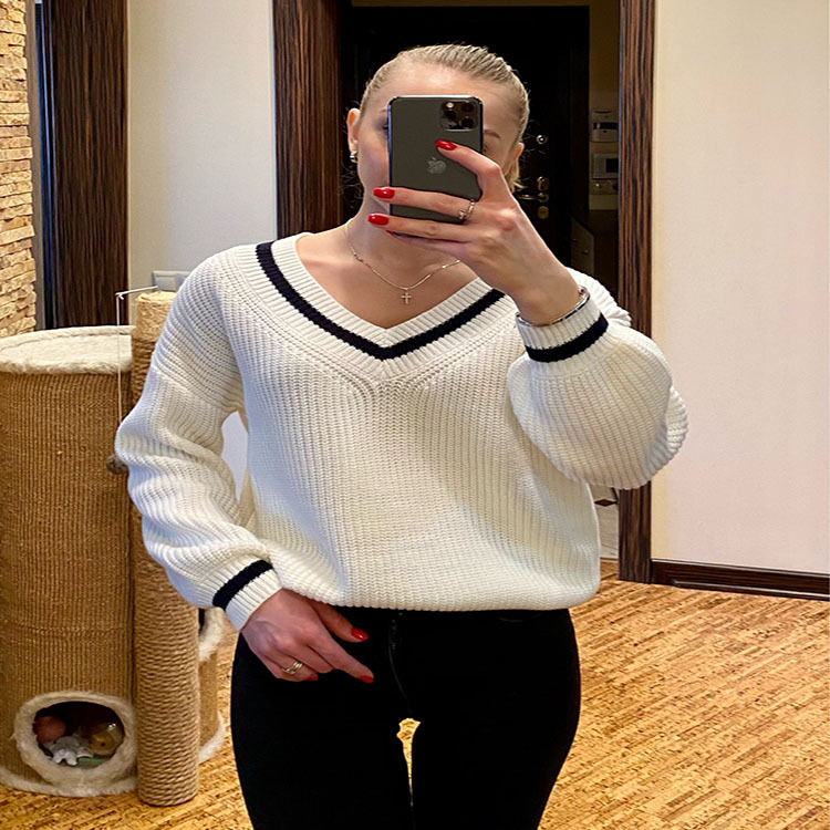 Sleeve Patchwork Sweaters & Cardigans