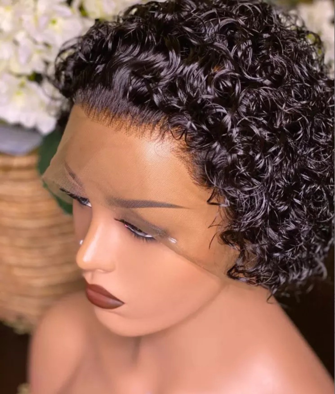 High Temperature Wire Side Points Short Curly Hair Wigs