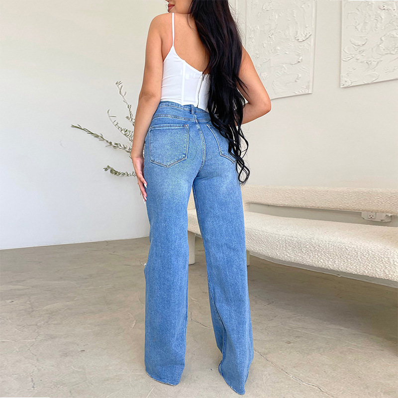 Casava Daily Casual Solid Color Jeans
