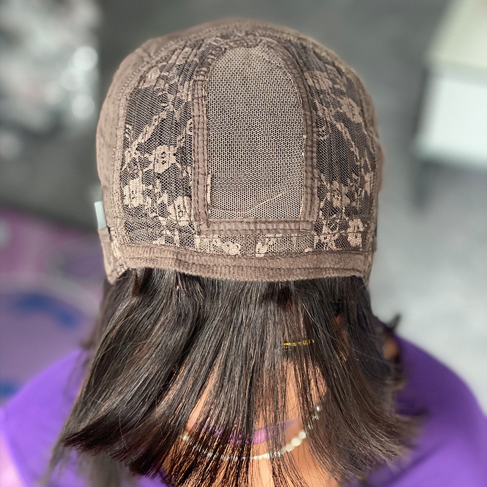 Holiday Weekend Human Hair Bangs Short Straight Hair Wigs