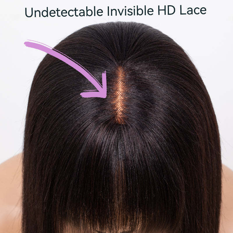 Holiday Weekend Human Hair Bangs Short Straight Hair Wigs