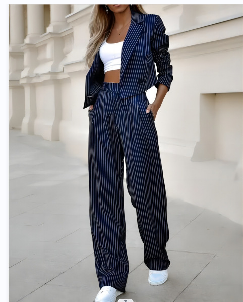 Elegant Women's Stripe Anniversary 2 Pieces Set