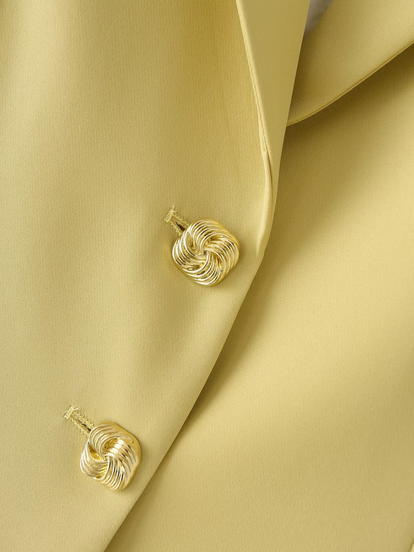Solid Color Button Vest Blazer