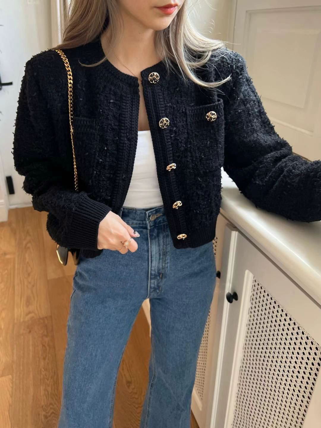 Long Sleeve Button Sweaters & Cardigans