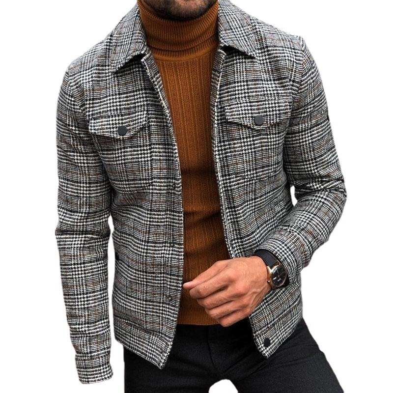 Men's Plaid Casual Jacket