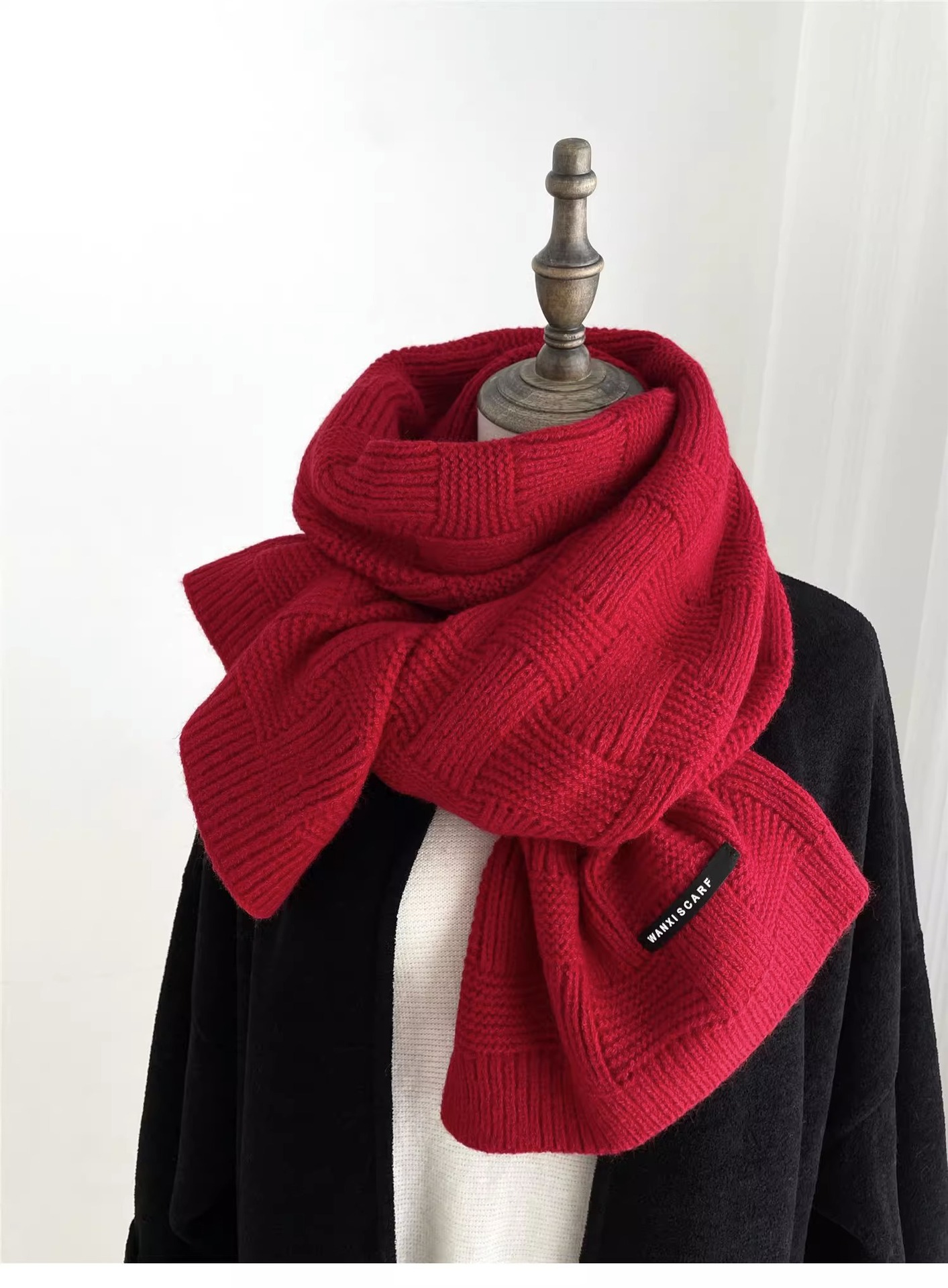 Casava Solid Color Knitted Scarf
