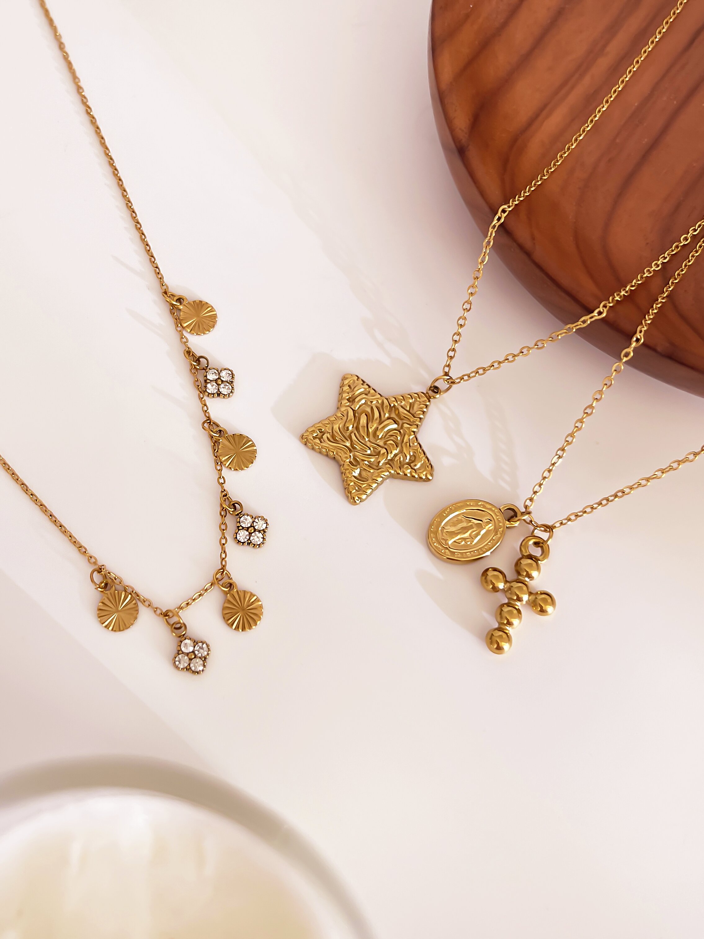 Casava Pentagram GeoGlow Necklace