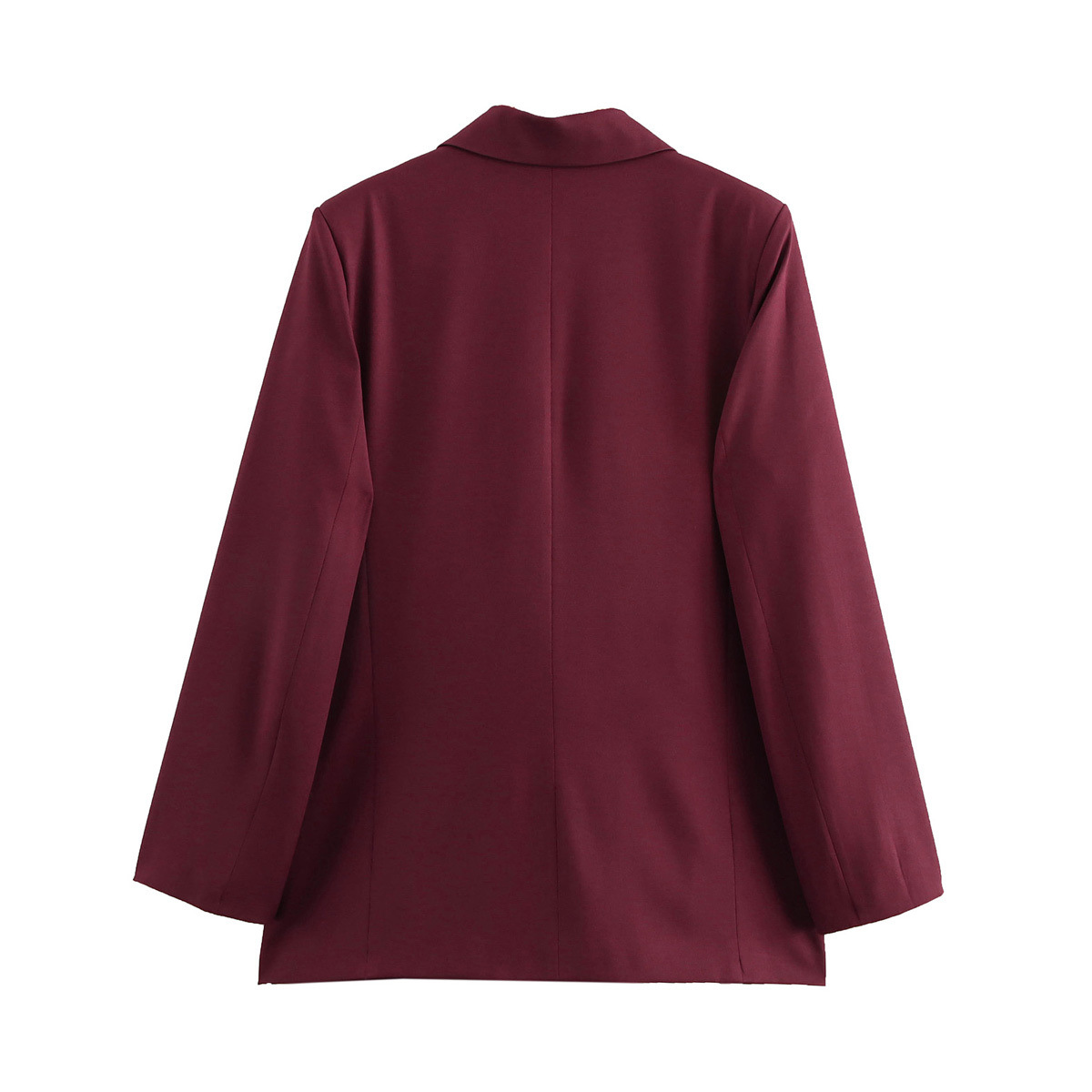 Women's Coat Long Sleeve Blazers Wine Red