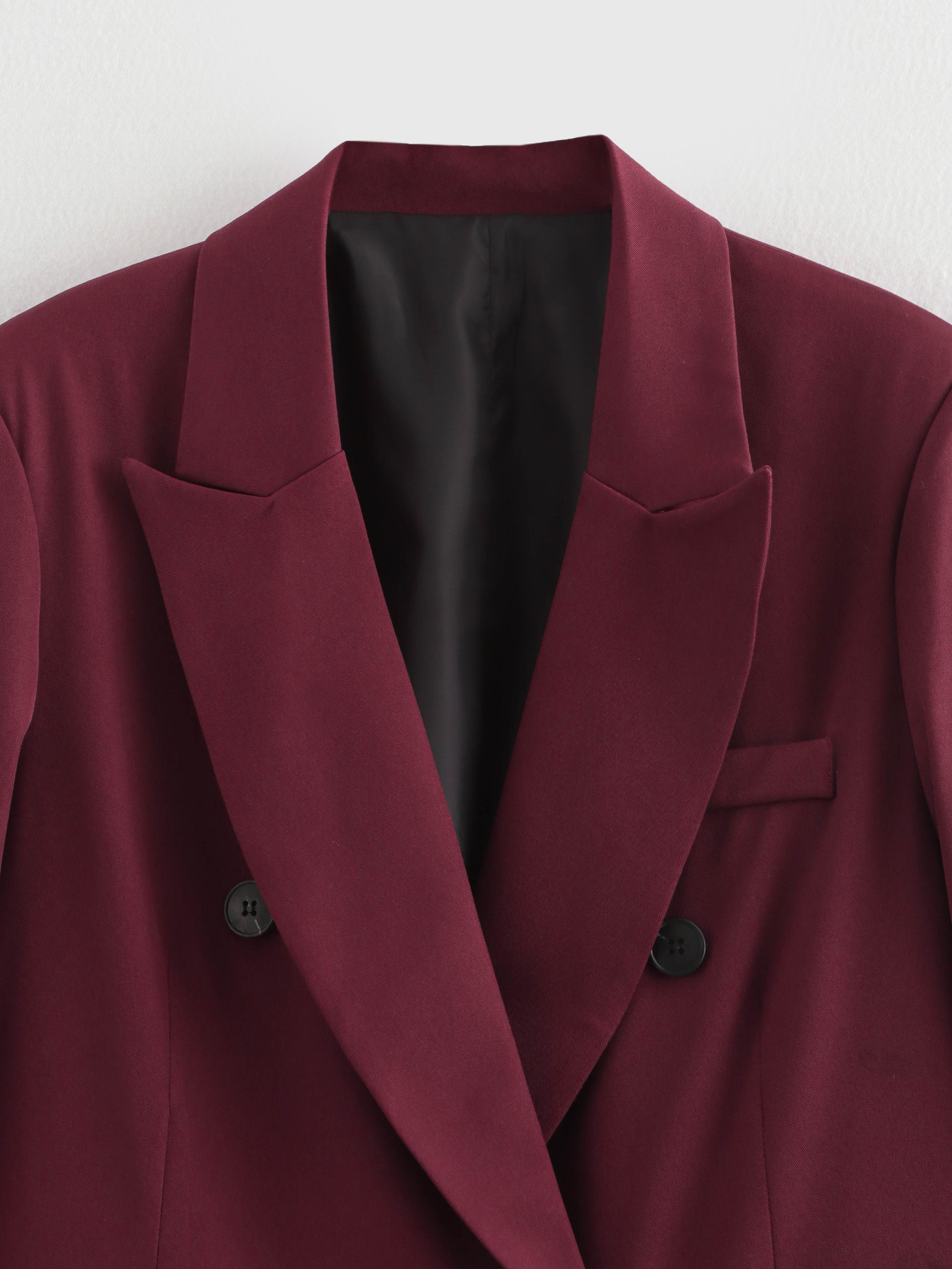 Women's Coat Long Sleeve Blazers Wine Red