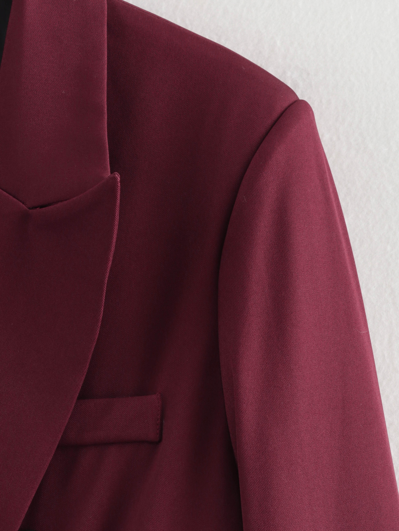 Women's Coat Long Sleeve Blazers Wine Red