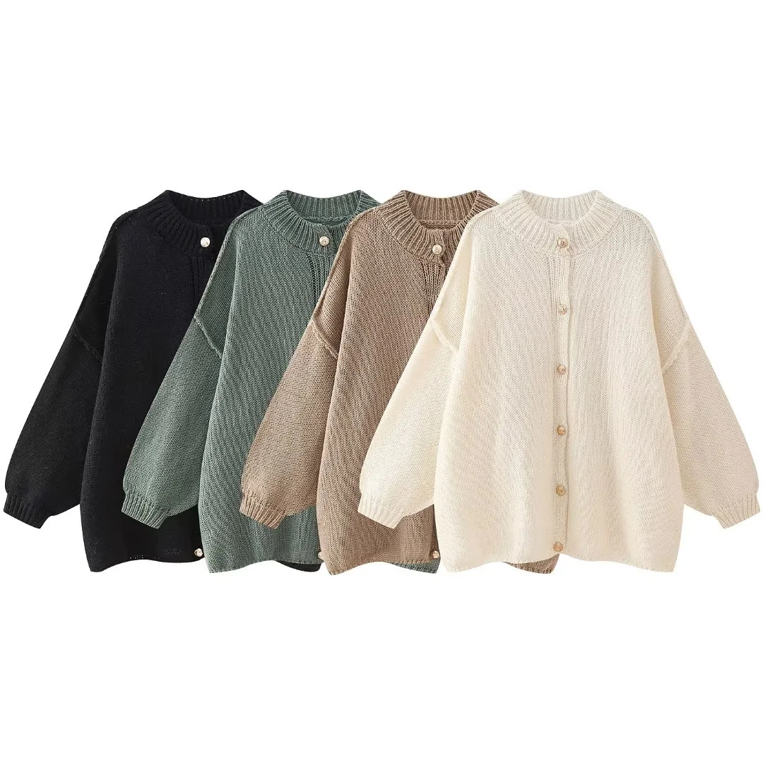Long Sleeve Button Sweaters & Cardigan