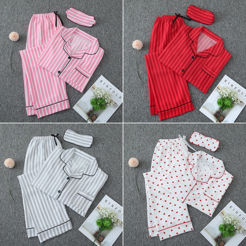 Casava Stripe Heart Shape Pajama Set