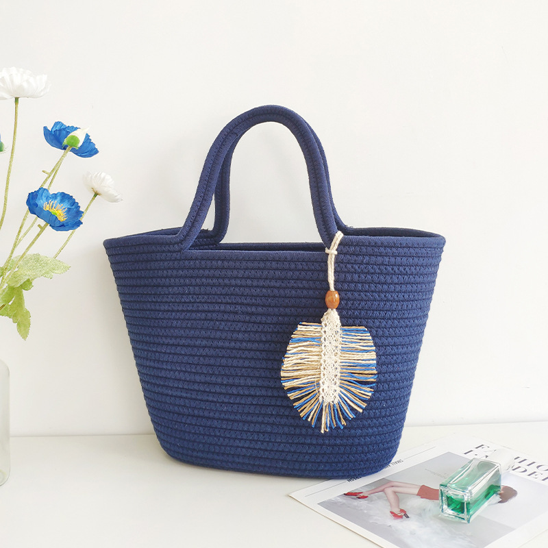 Vintage Style Streetwear Weave Hollow Square Open Handbag
