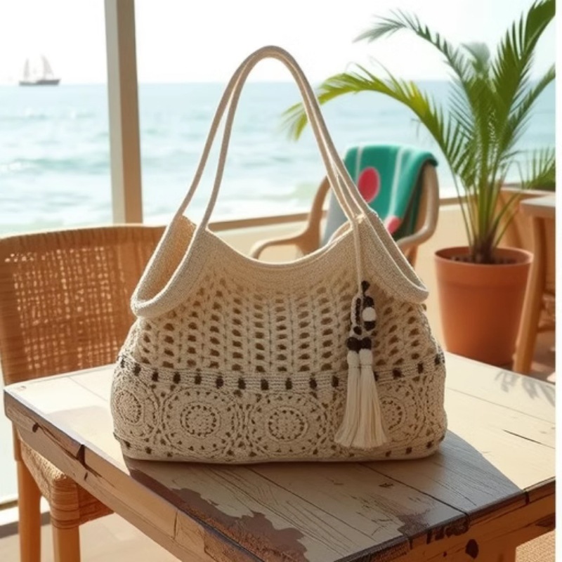 Casava Hollow Square Zipper Tote Bag