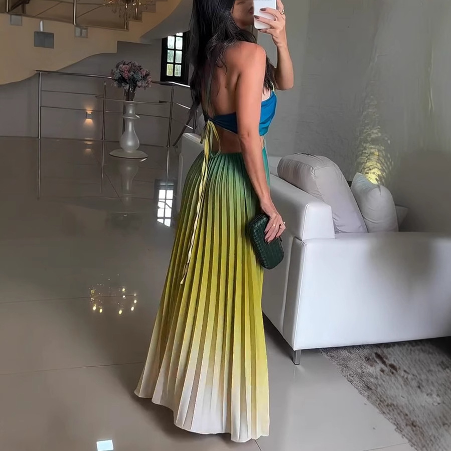 Casava Neck Sleeveless Strap Dress