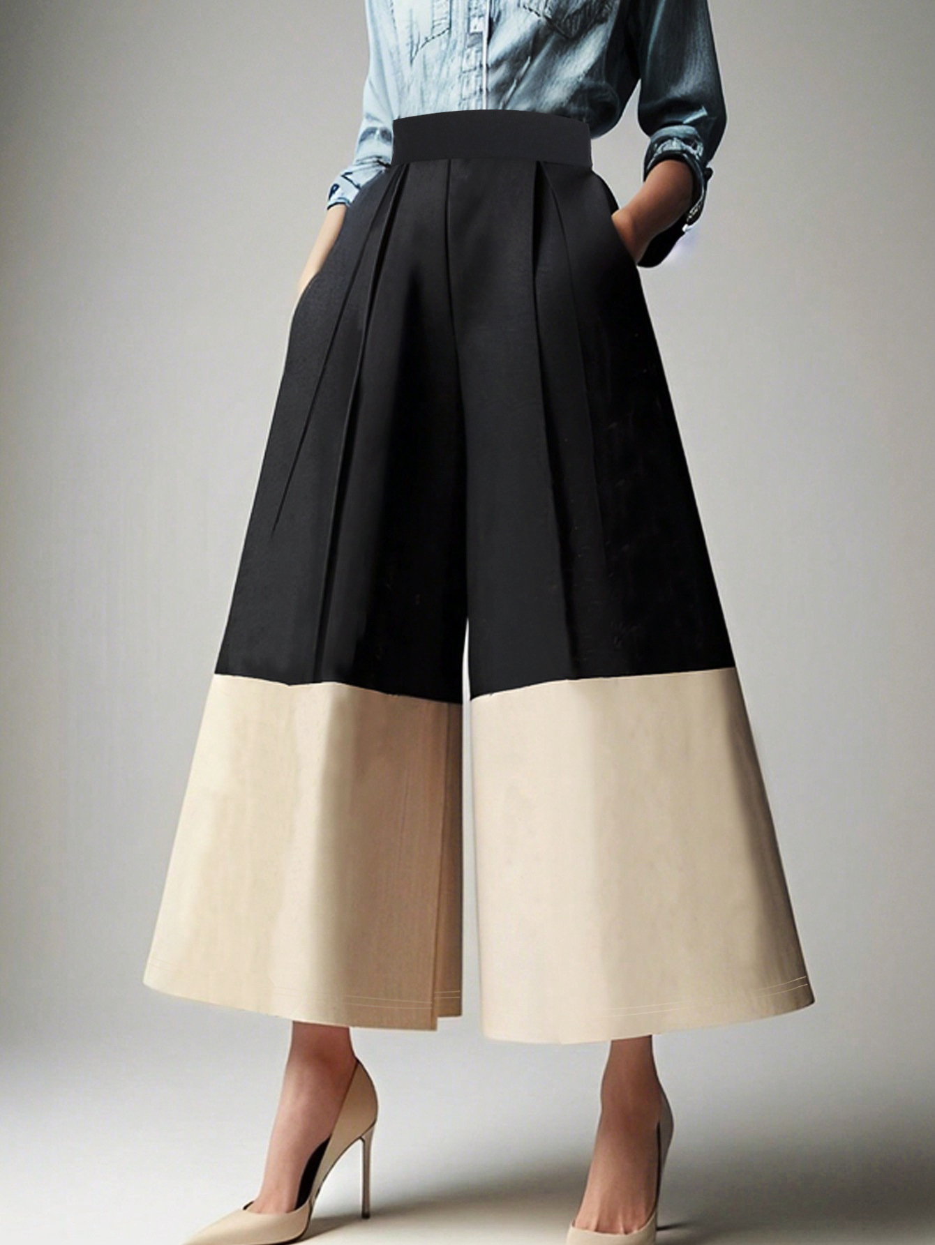 Women’s Casual Color Block Ankle-Length