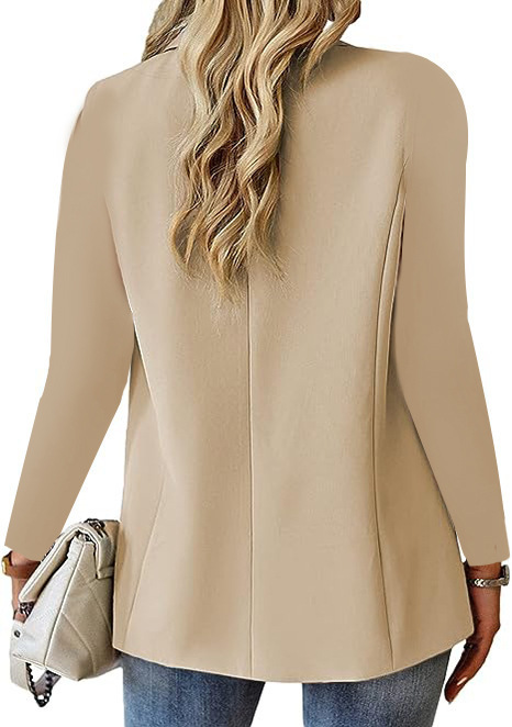 Long Sleeve Solid Color Cardigan Small Suit Jacket Women