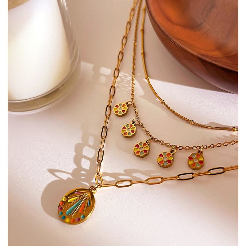 Casava Pentagram GeoGlow Necklace