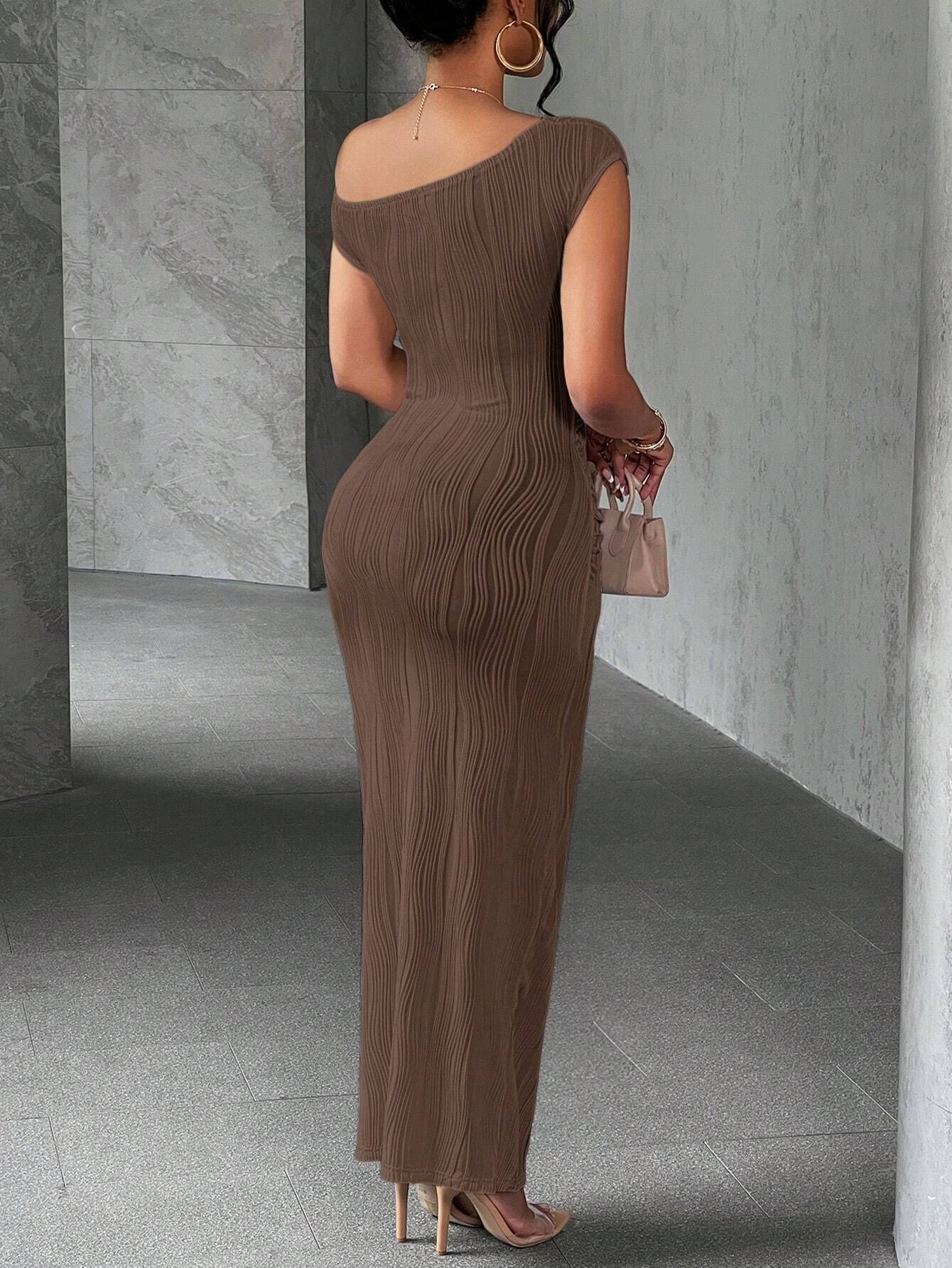 Casava Slant Shoulder Dress