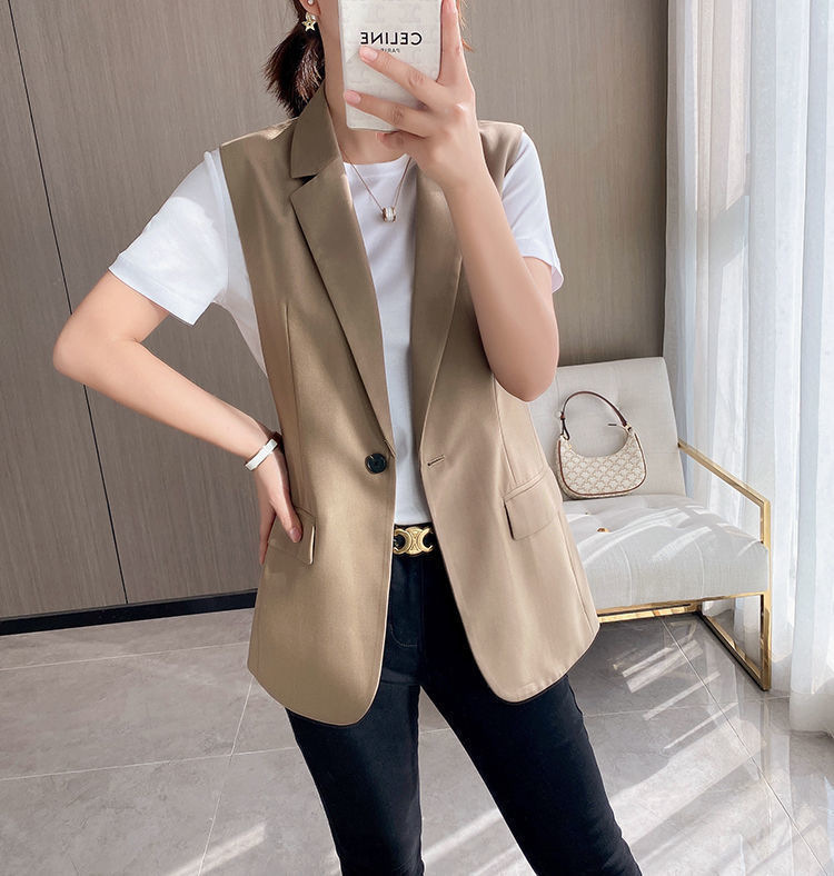 Spring And Autumn Sleeveless Suit Vest