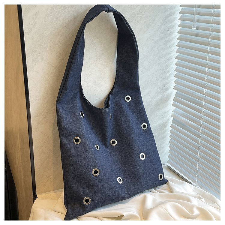Casava American-style canvas denim shoulder tote