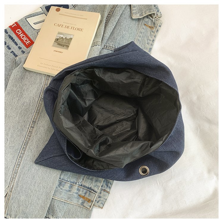 Casava American-style canvas denim shoulder tote
