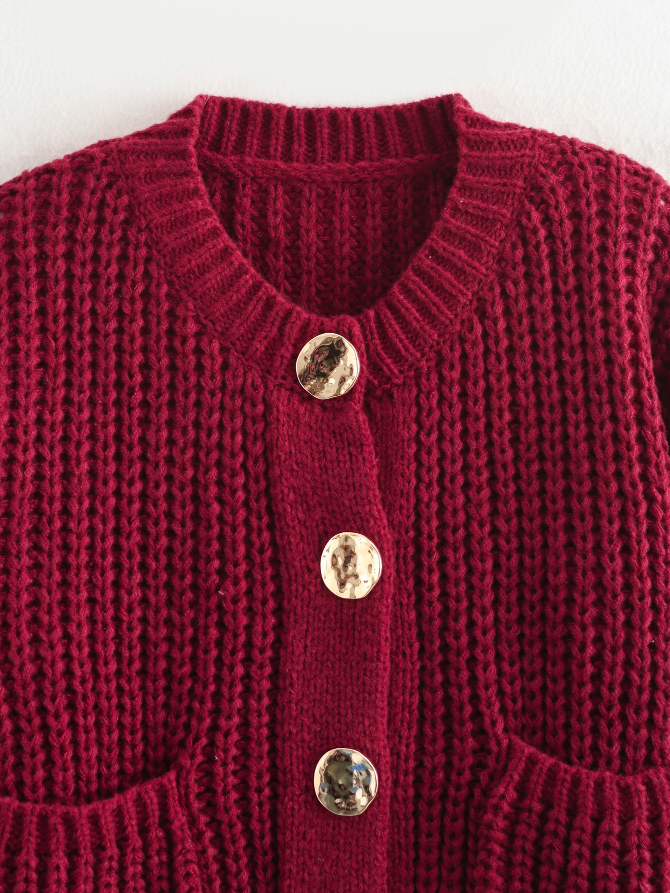 Thick Needle Knitted Cardigan Sweater
