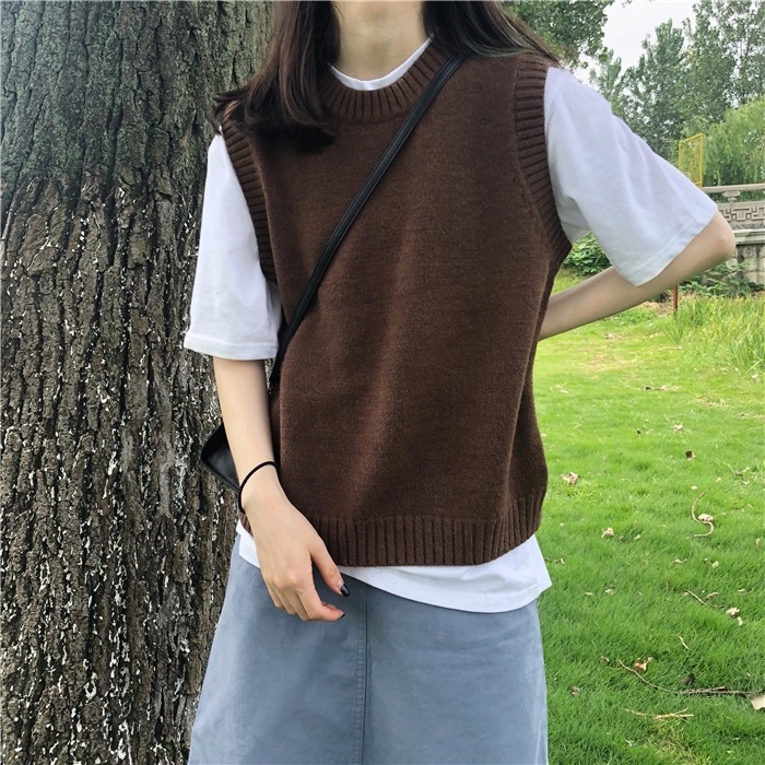 Solid Color Splicing Pullover