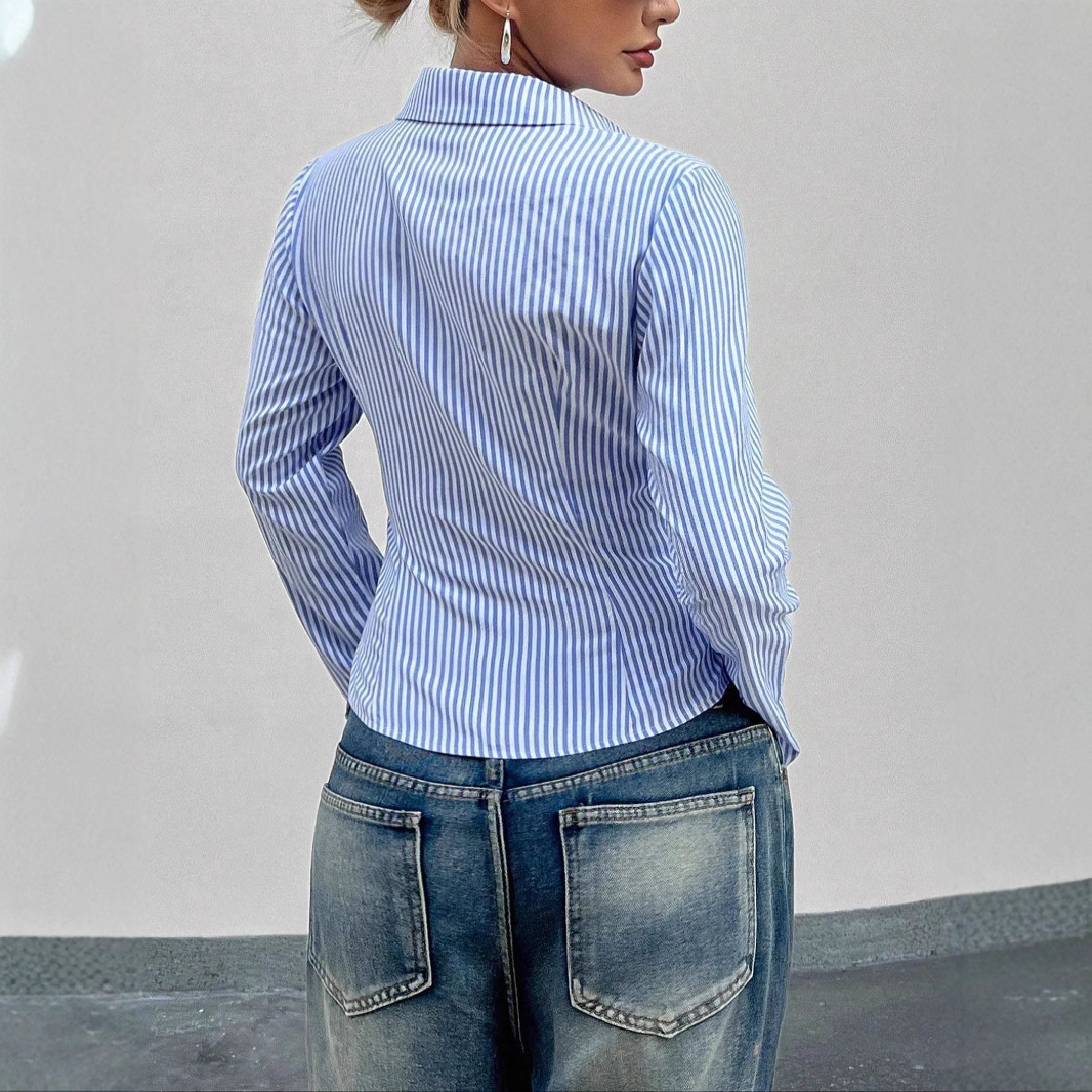 Casual Women Striped Shirts