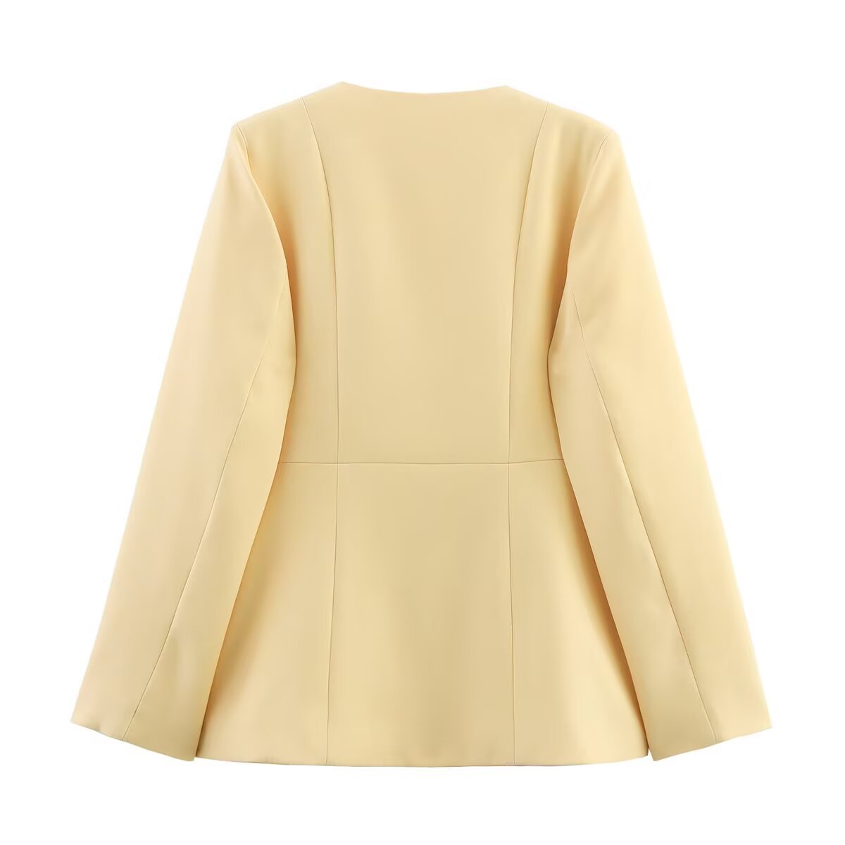 Round Neck Single Button Suit Jacket