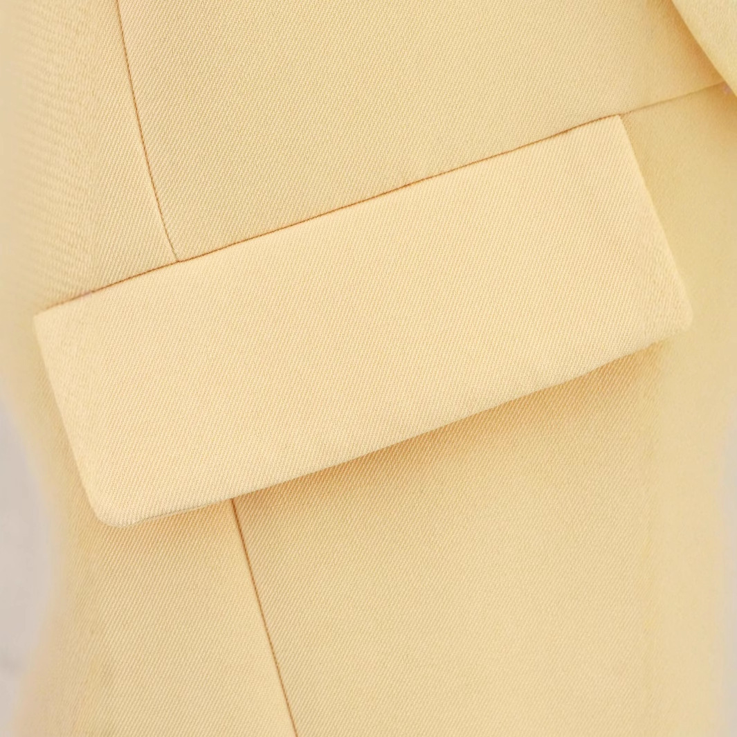 Round Neck Single Button Suit Jacket