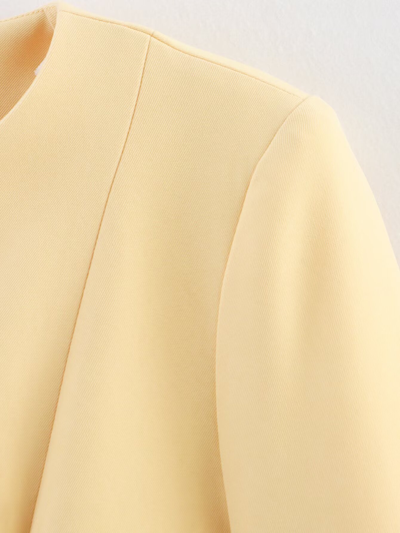 Round Neck Single Button Suit Jacket