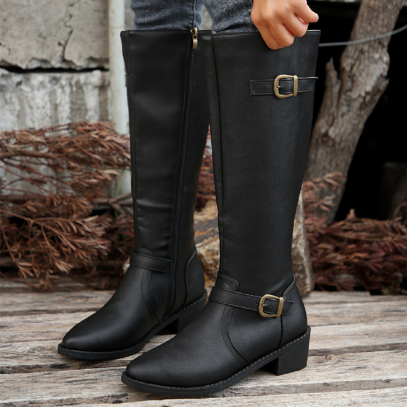 Casava BucklePrint High-Tube Martin Boots