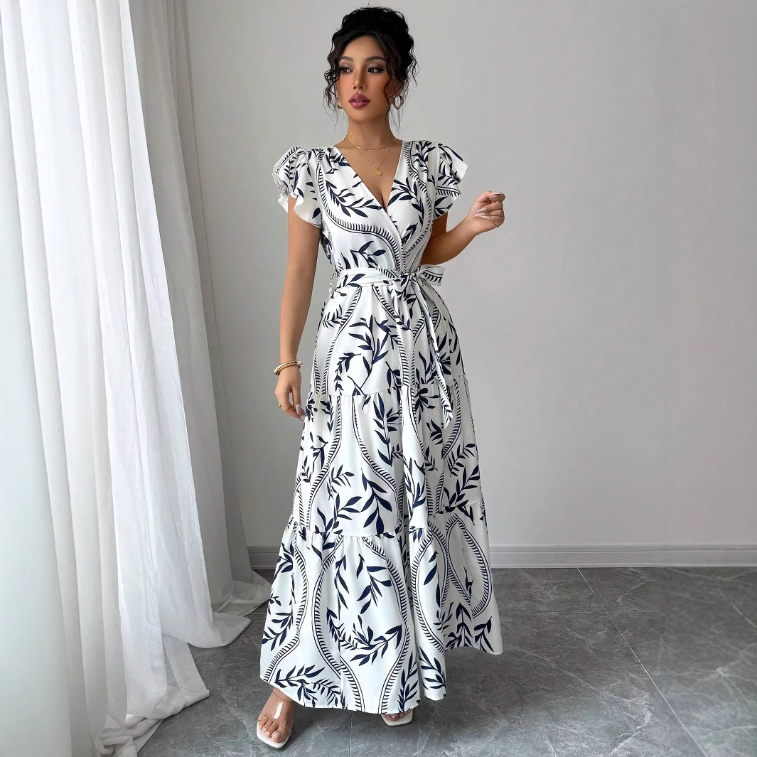 High Waist Ankle-length Bubble Sleeve