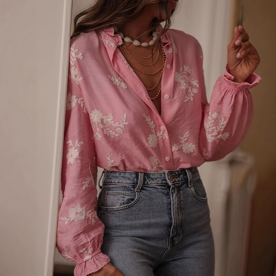 Long Sleeve Floral Print Shirt