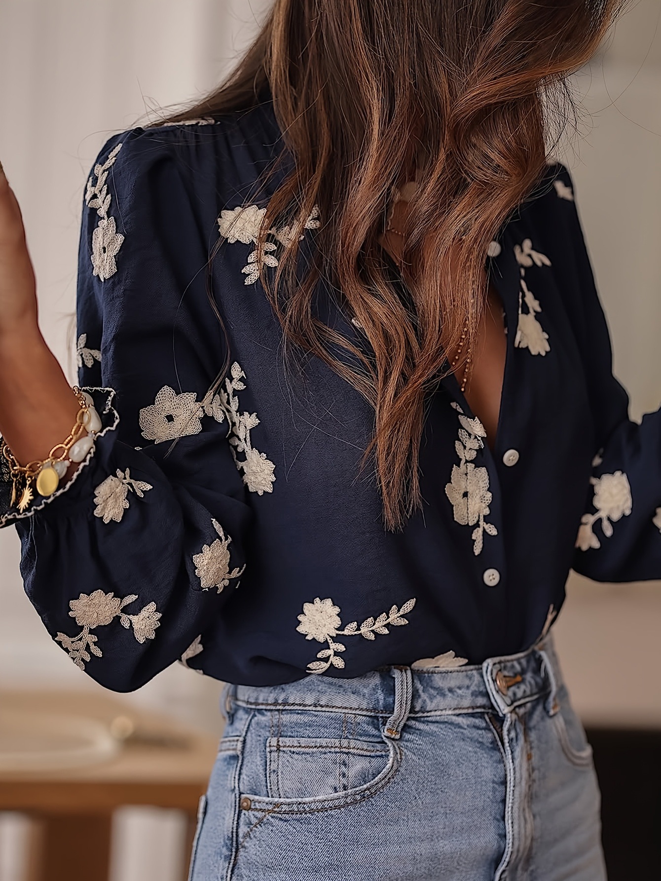 Long Sleeve Floral Print Shirt
