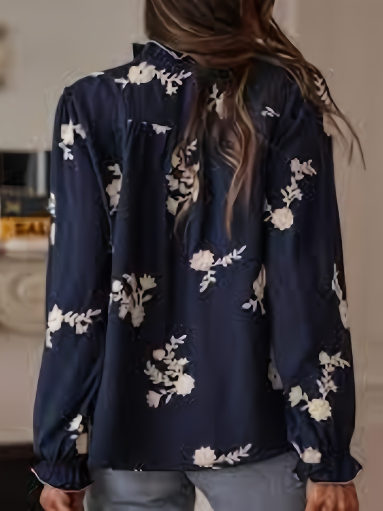 Long Sleeve Floral Print Shirt
