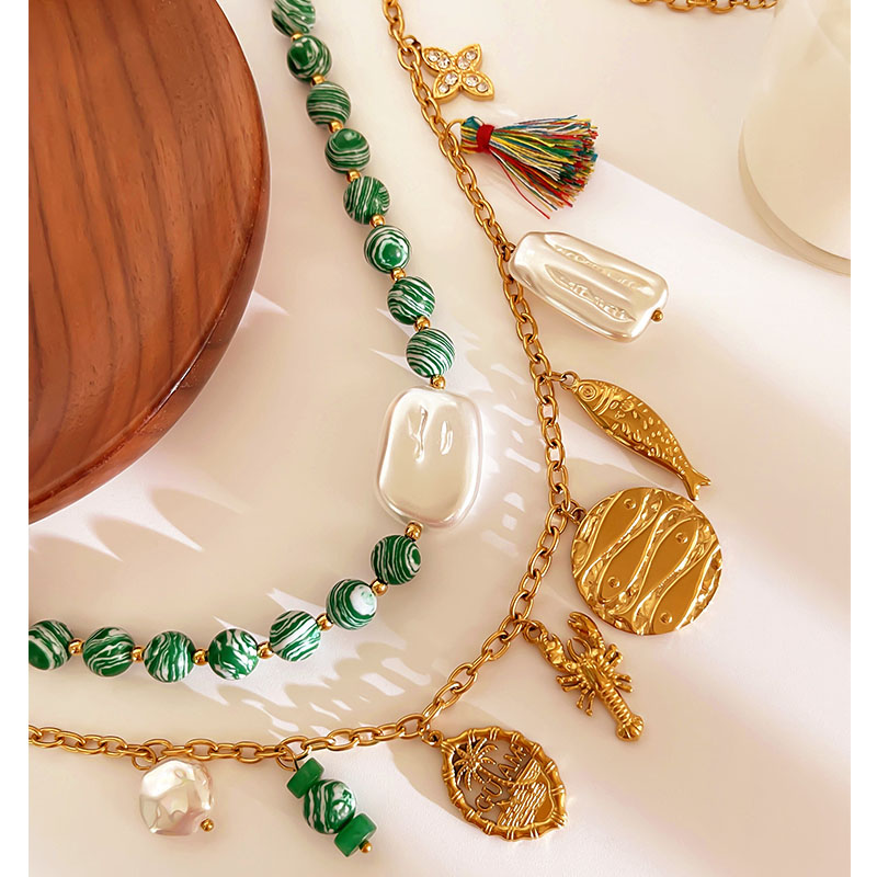 Casava multi-charms necklace