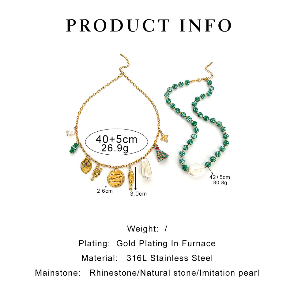 Casava multi-charms necklace