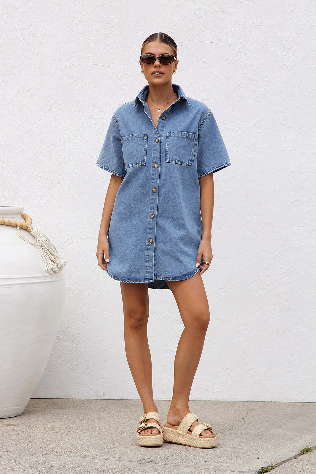 Denim Cardigan Loose