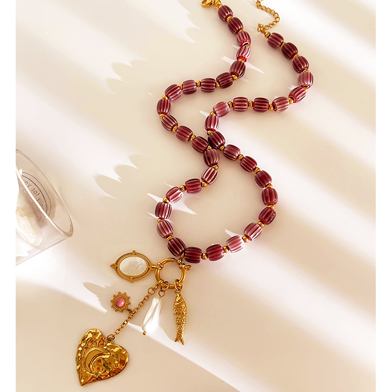 Casava multi-charms necklace