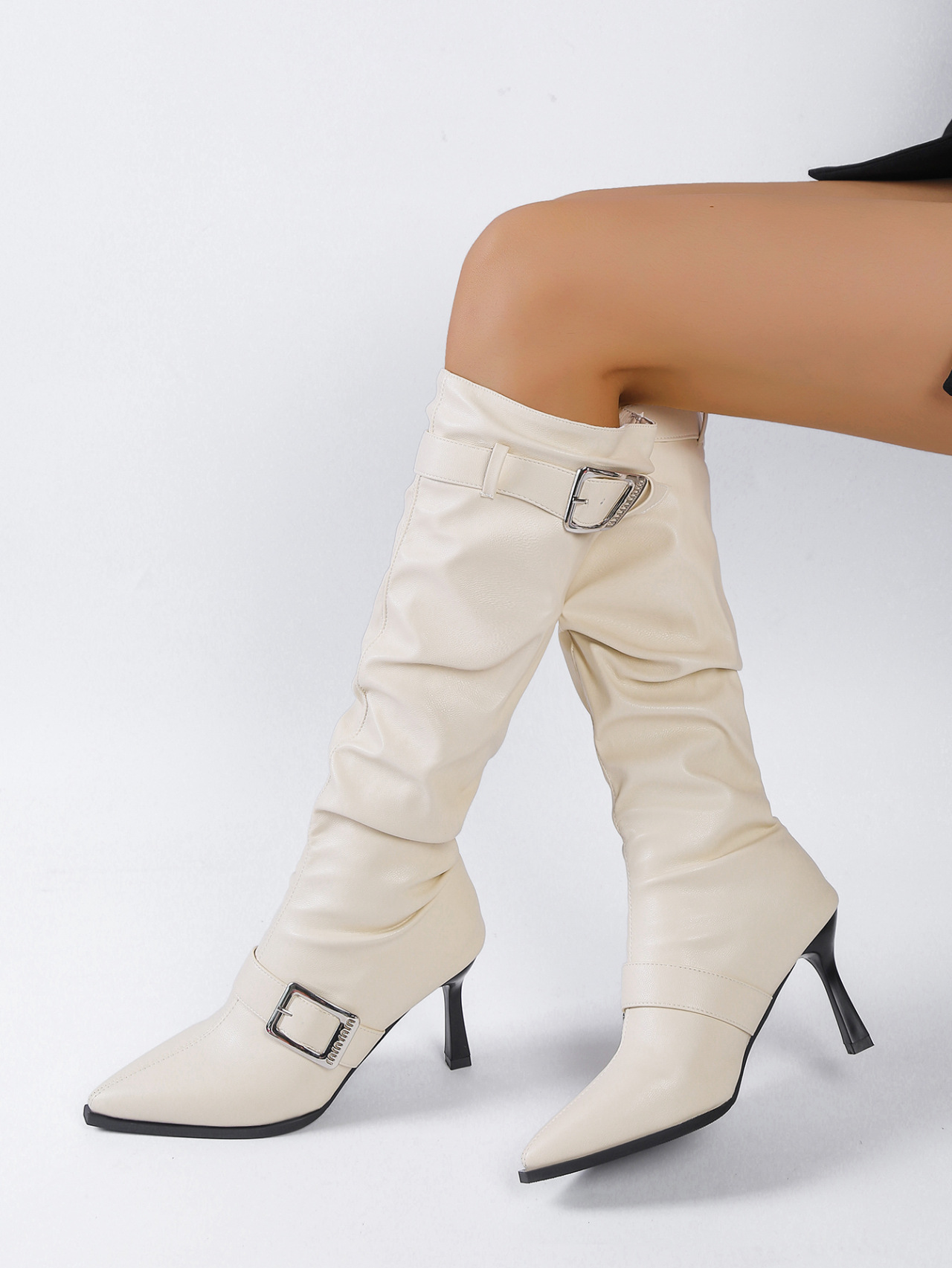 Casava Elevé Buckle High-Tube Fashion Boots