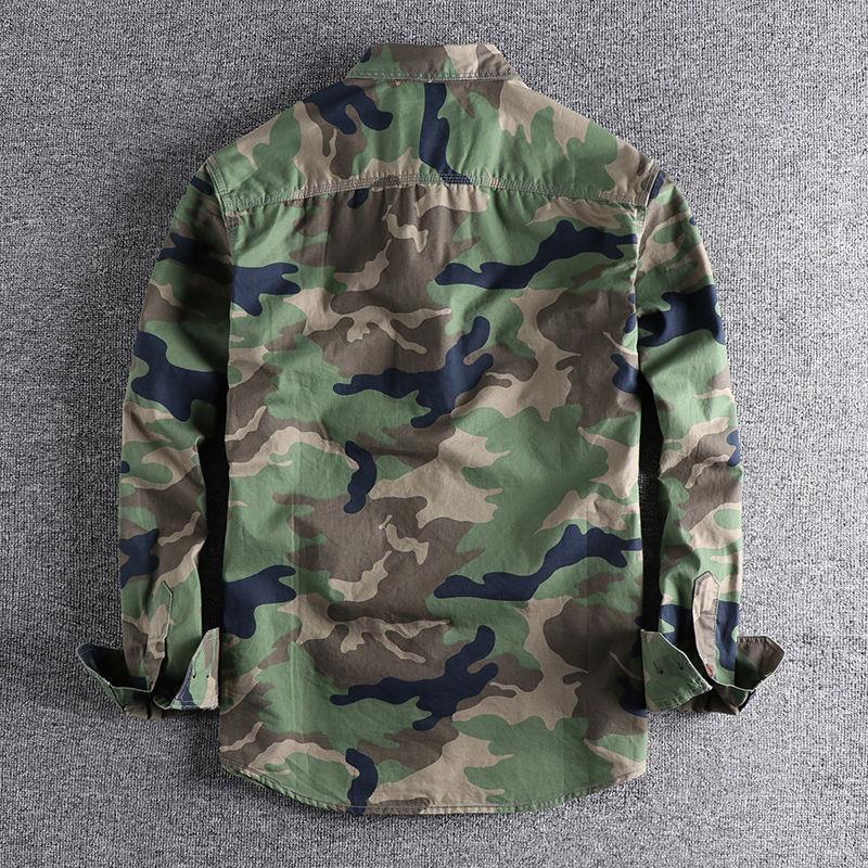 Camouflage Double Pocket Long Sleeve