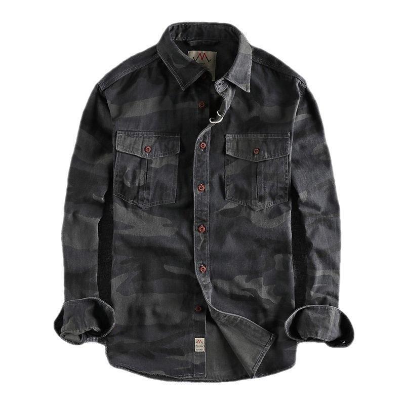 Camouflage Double Pocket Long Sleeve