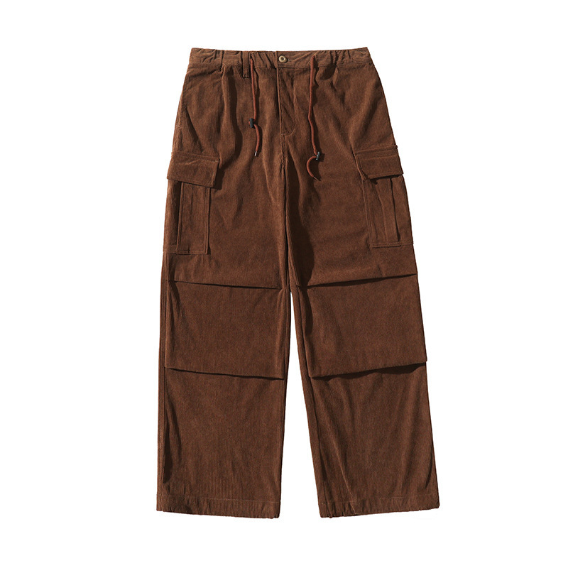 Men's Solid Color Polyester Cargo Casual Pants