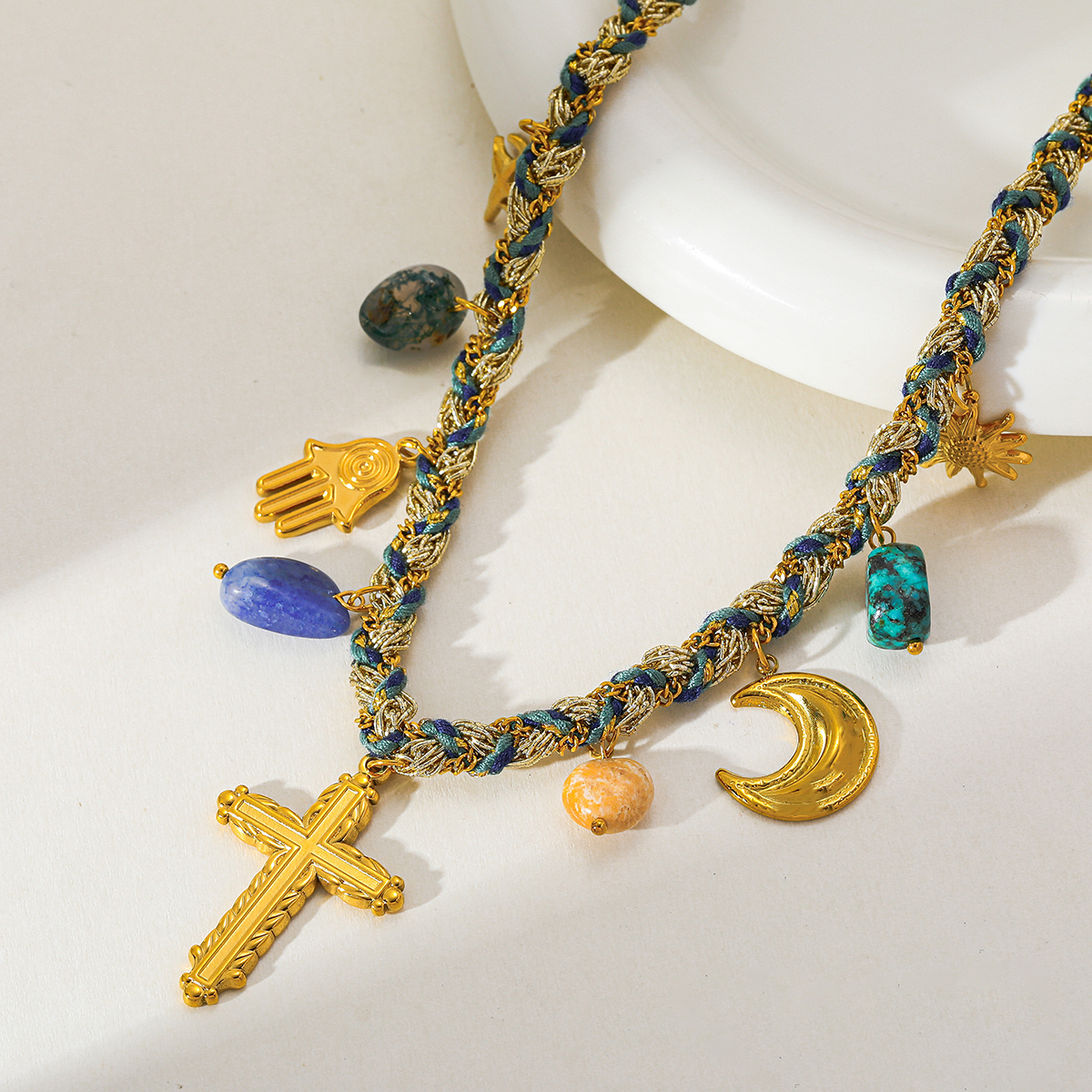Casava gold-plated necklace