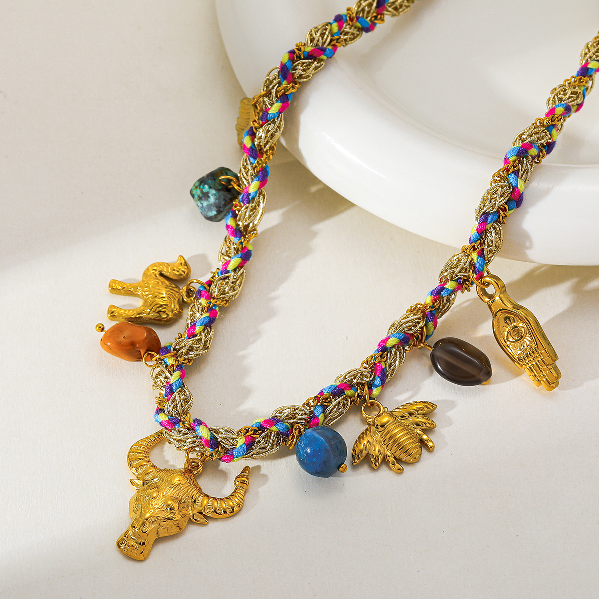 Casava gold-plated necklace